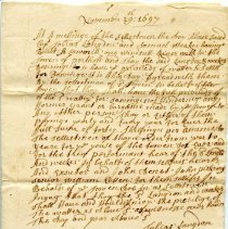 Obligation of Tobias Langdon & Samuel Weeks to pay the town of Portsmouth 40 shillings a year for use of water in saw mill on the Winnicut River, 1697.